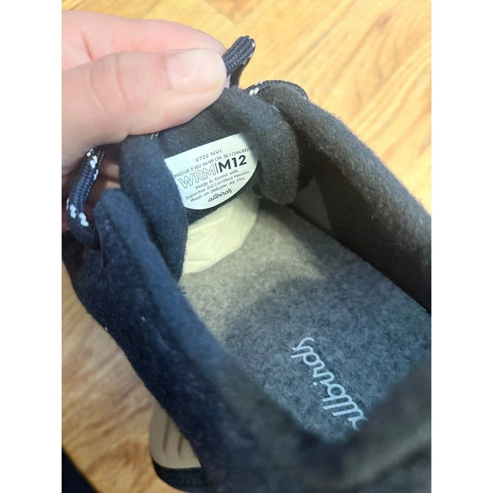 Allbirds Mens Wool Runner Sneakers Size 12 in black NWOT